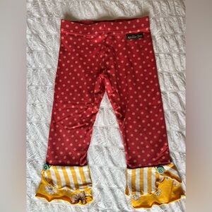 Matilda Jane Hall Pas Scrappy Leggings Button Detail Size 4 VGUC
